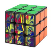 Magic Cube 3x3x3 Impressionist Abstract Art Paintings Splatter Splat Splats Palette Oil Colours Colorful