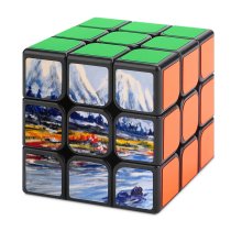Magic Cube 3x3x3 Snowy Scene Scenery Picture Art Colorful Snow River Winter
