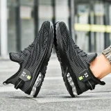 Men's Black Slip-On Running Sneakers