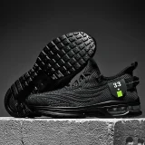 Men's Black Slip-On Running Sneakers
