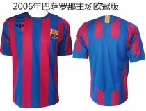 2006 men thai quality Barcelona home retro soccer football shirt