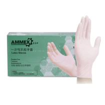 100Pieces / Box Disposable Latex Gloves, Powder Free, Smooth Touch, Food Service Grade, Non-Sterile