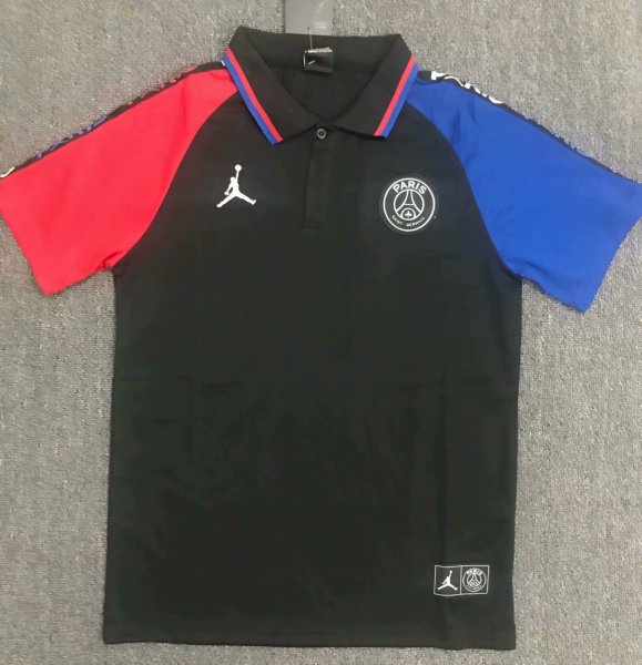 20/21 Adult Thai Quality Paris black polo football shirt soccer jersey