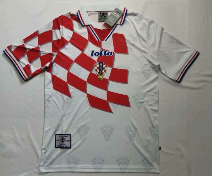 1998 Adult Thai version Croatia home World Cup retro soccer jersey football shirt