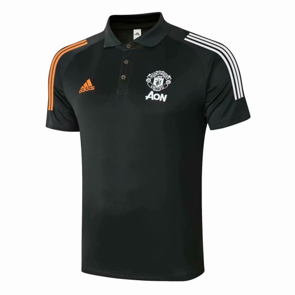 20/21 Adult Thai Quality MUN Manchester united black polo football shirt soccer jersey