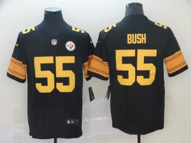 20/21 Men Steelers Bush 55 black NFL jersey