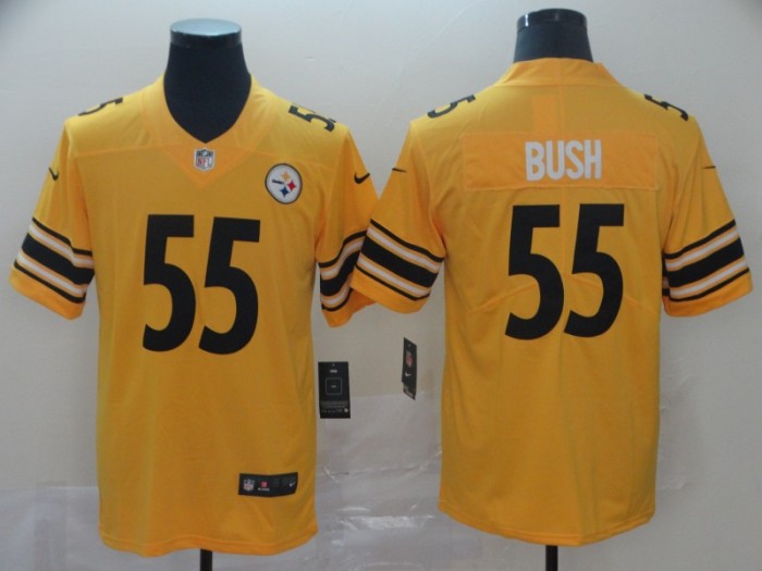 20/21 Men Steelers Bush 55 yellow NFL jersey