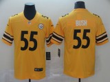 20/21 Men Steelers Bush 55 yellow NFL jersey