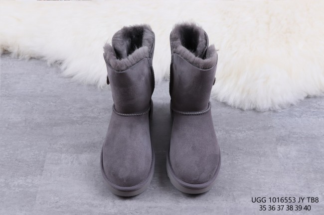 UGG 1016553 Bailey Button Bling gray boots