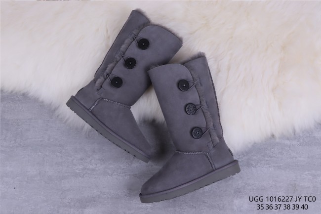 UGG 1016227 Bailey Button ll gray high boots