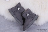 UGG 1016554 Mini Bailey Button Bling gray boots