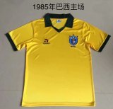 1985 Adult Brazil home  retro soccer jersey football shirt