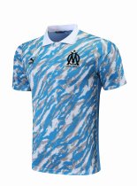 20/21   Adult Thai Quality Marseilles blue polo football shirt soccer jersey