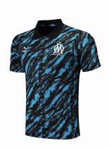 20/21  Adult Thai Quality Marseilles blue polo football shirt soccer jersey
