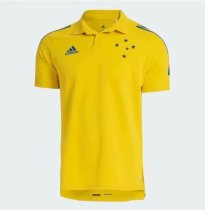 20/21  Adult Thai Quality Cruzeiro yellow polo football shirt soccer jersey