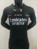 21/22  Adult top players version Milan black soccer jersey football shirt
