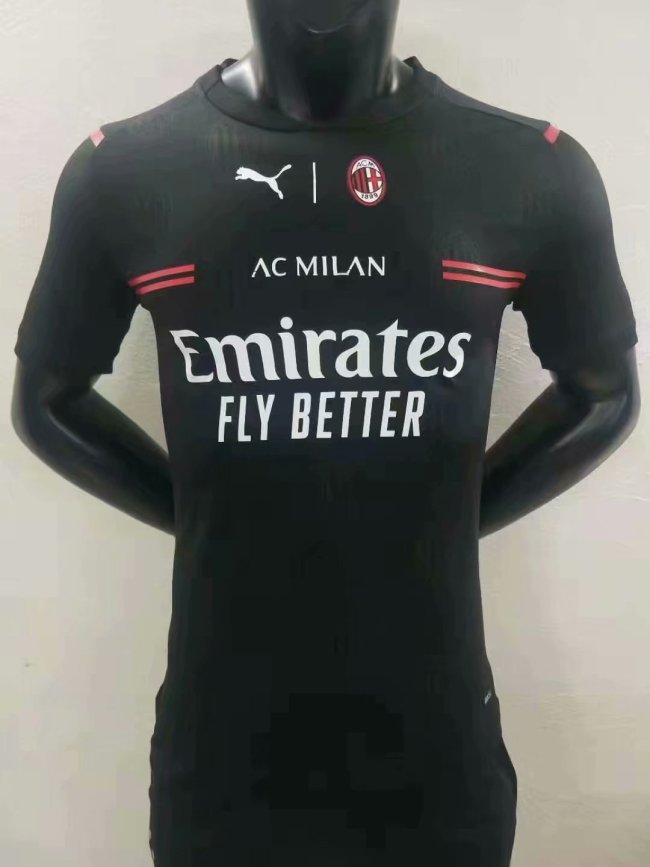 21/22  Adult top players version Milan black soccer jersey football shirt