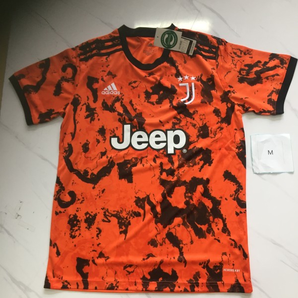 Juventus away orange soccer jersey football shirt