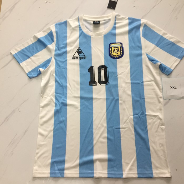 Thai version FIFA World Cup Argentina home white soccer jersey football shirt