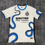21/22  Adult Thai version inter away with sponsor white club soccer jersey football shirt