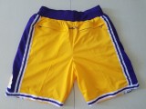 20/21  Men Los Angeles Lakers 8 24 yellow basketball shorts
