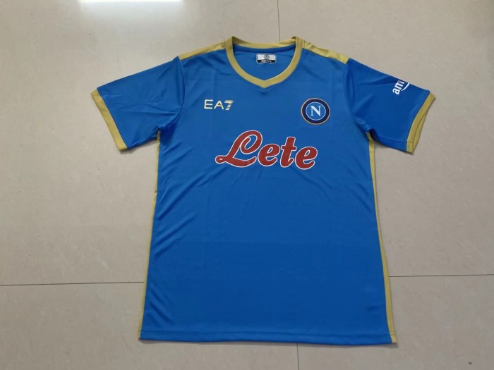 21-22 Napoli UCL blue soccer jersey football shirt