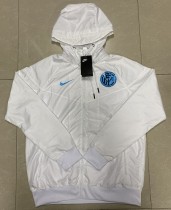 21/22 New Adult  Inter Milan white long sleeve hoodie jacket G096#