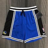 2022 New Men Golden State Warriors blue basketball shorts