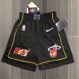 22 season New Men Miami Heat City version black basketball shorts
