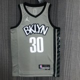 The 75th anniversary Brooklyn Nets Air Jordan GURRY 30 gray basketball jersey