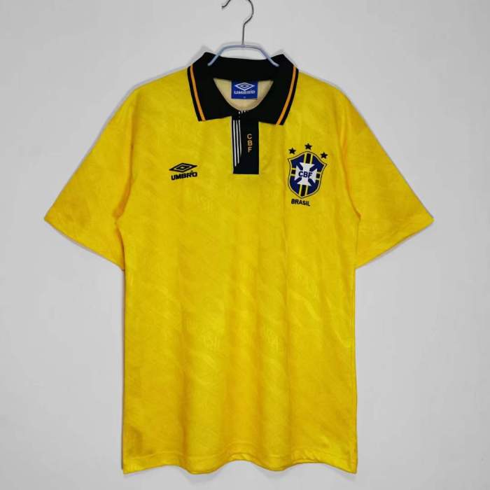 Retro 1991/93 Brazil home soccer jersey football shirt