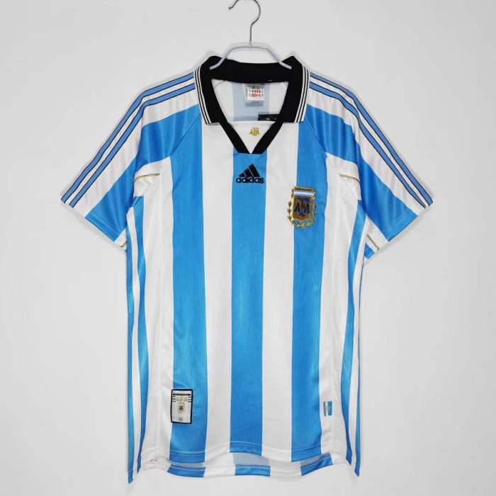 Retro 1998/99 Argentina home soccer jersey football shirt