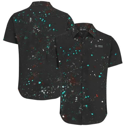 Mercedes AMG Petronas F1 Lewis Sports Polo T-Shirt - Black 2022