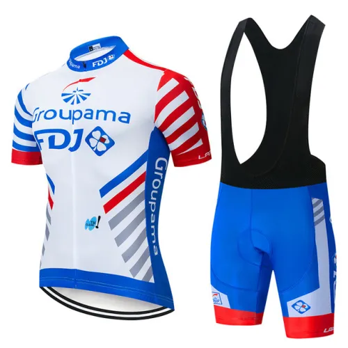 2022 FDJ Cycling Jersey Clothing Bicycle Short Sleeves