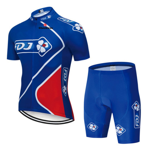 2022 FDJ Cycling Jersey Clothing Bicycle Short Sleeves