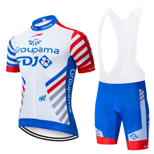 2022 FDJ Cycling Jersey Clothing Bicycle Short Sleeves