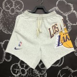 2022 Los Angeles lakers gray basketball shorts