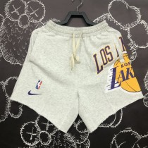 2022 Los Angeles lakers gray basketball shorts