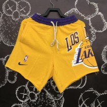 2022 Los Angeles lakers yellow basketball shorts