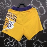2022 Los Angeles lakers yellow basketball shorts
