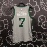 2022 Boston Celtics City Brown 7 gray basketball jersey