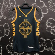 18 season Golden State Warriors Curry 30 gray basketball jersey