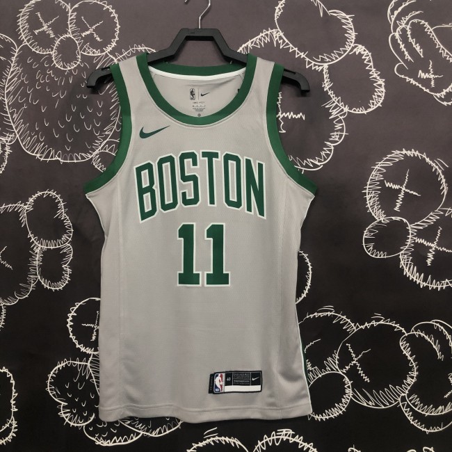 2022 Boston Celtics City Irving 11 gray basketball jersey