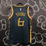 18 season Golden State Warriors Young 6 gray basketball jersey