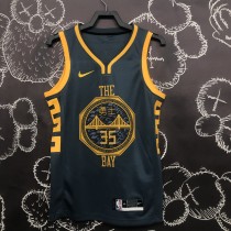 18 season Golden State Warriors Durant 35 gray basketball jersey