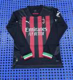 22/23 New Adult AC Milan home long sleeve soccer jersey football shirt #8020