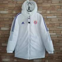 22/23 New Adult Bayern  white men cotton padded clothes long soccer coat 9020#