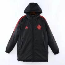 22/23 New Adult Flamengo black men cotton padded clothes long soccer coat 9020#