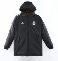 22/23 New Adult Argentina black men cotton padded clothes long soccer coat 9020#