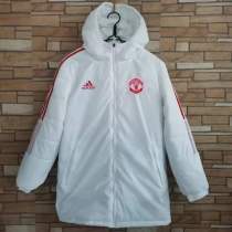 22/23 New Adult Manchester United white men cotton padded clothes long soccer coat 9020#